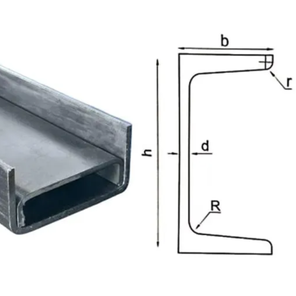 Thép hình U 250 x 78 x 7.0 x 12m