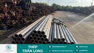 Thép ống hàn xếp tại kho Thép Trần Long, sẵn hàng giao Hà Nội và miền Bắc
