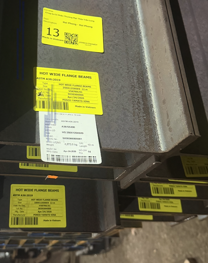 Thép hình H 250×125×6×9 2 Thép hình H 250×125×6×9 POSCO