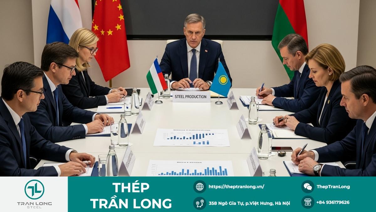 Hình ảnh cuộc họp quốc tế về chính sách thép và thách thức hợp tác