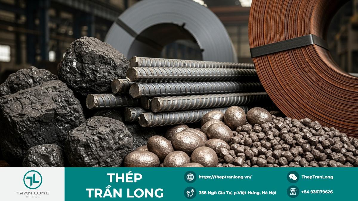 Nguyên Liệu Thô và Thành Phẩm Ngành Thép Sắt quặng, than cốc và các loại thép thành phẩm