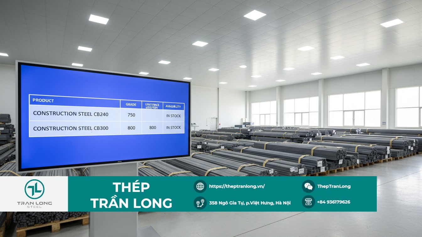 Giá thép xây dựng CB240 CB300 hôm nay