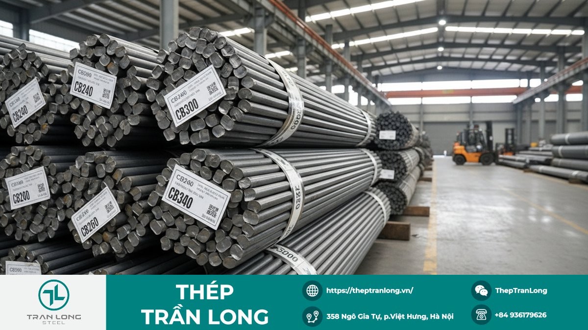 Giá thép CB240 và CB300 trong nước ổn định, dao động 13.300-13.800 đồng/kg