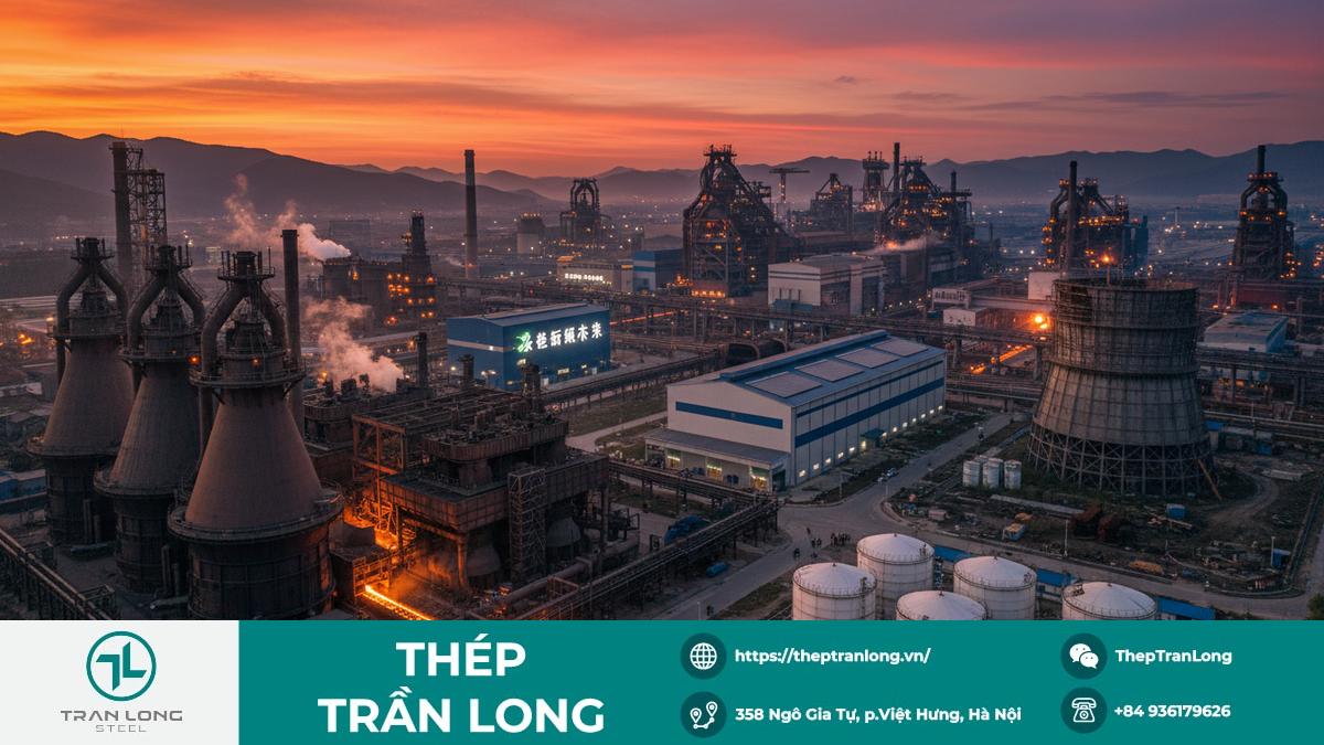 Toàn cảnh khu liên hợp thép Trung Quốc, sản lượng khổng lồ Quy mô sản xuất thép của Trung Quốc và thách thức giảm phát thải