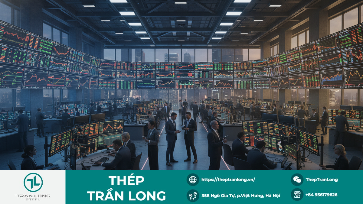 Biểu đồ giá thép và quặng sắt trên sàn giao dịch quốc tế