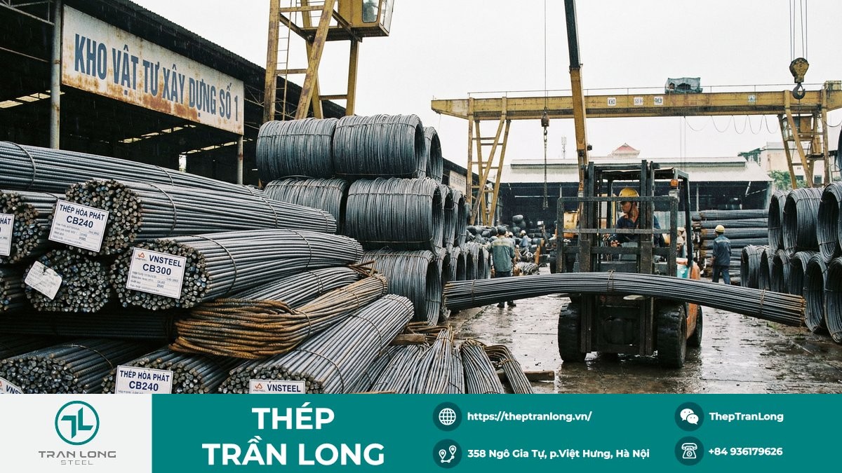 Kho thép xây dựng ghi nhận điều chỉnh giá ngày 21/1/2026 Thép xây dựng trong nước tăng tại một số doanh nghiệp ngày 21/1/2026