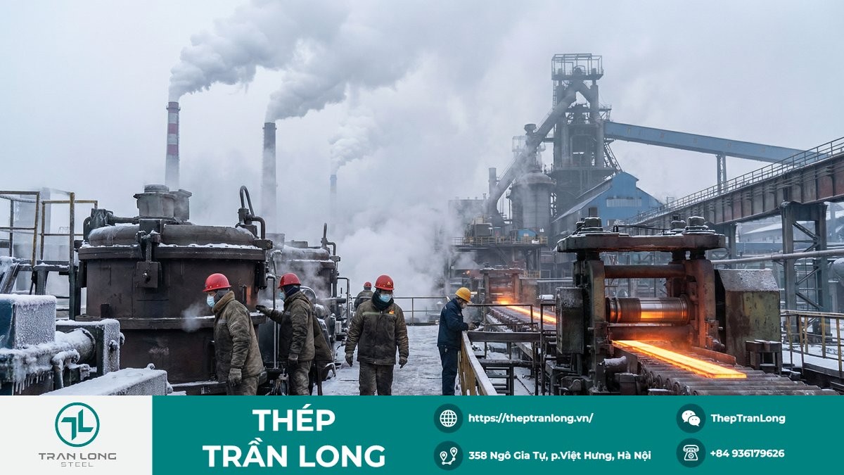 Nhà máy thép tăng bảo trì trước Tết Nguyên đán Hoạt động bảo trì thiết bị tại nhà máy thép trong mùa đông ảnh hưởng nhu cầu nguyên liệu