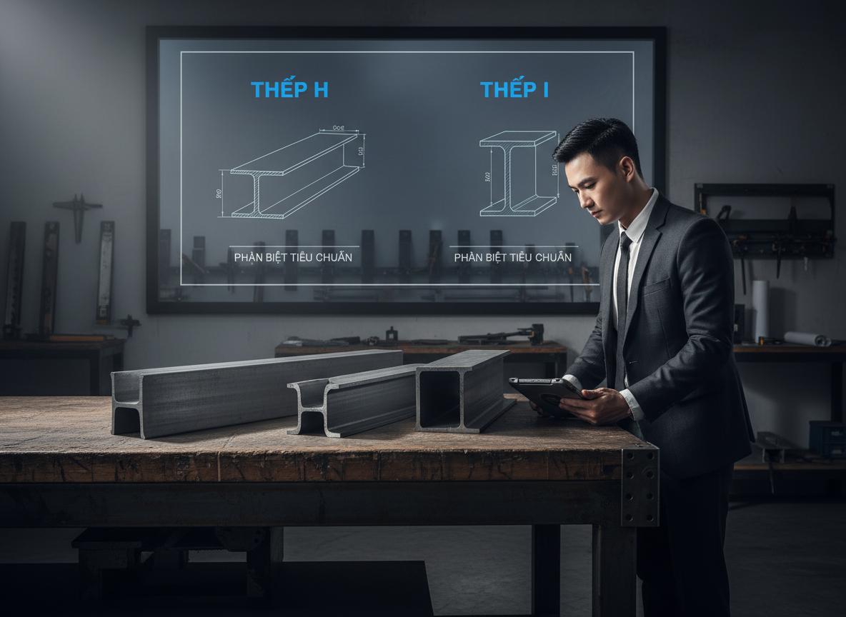 Phân biệt thép hình chữ H và thép hình chữ I chuyên sâu: Tiêu chuẩn, chịu lực 2 Phân biệt thép hình chữ H và thép hình chữ I