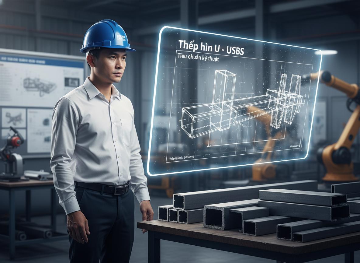 Bảng tra quy cách, kích thước và trọng lượng thép hình U chi tiết