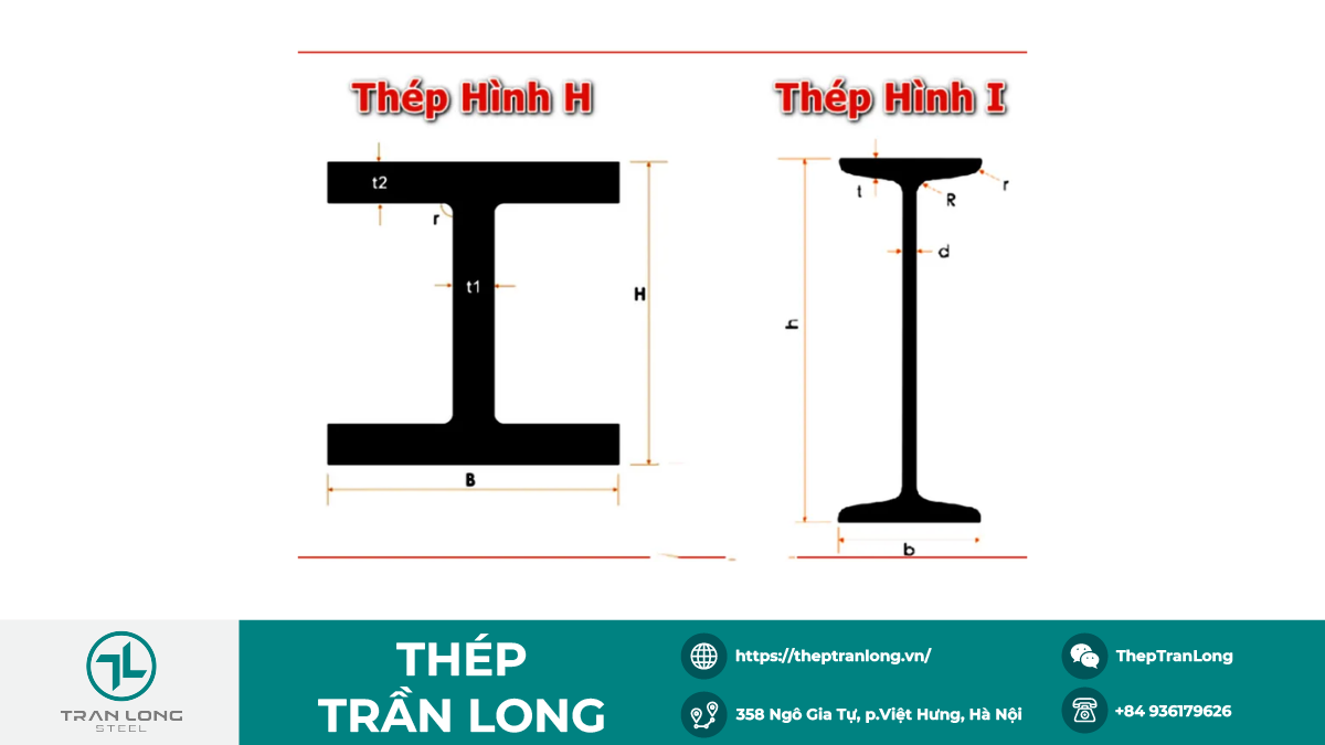 So sánh thép hình I và thép hình H