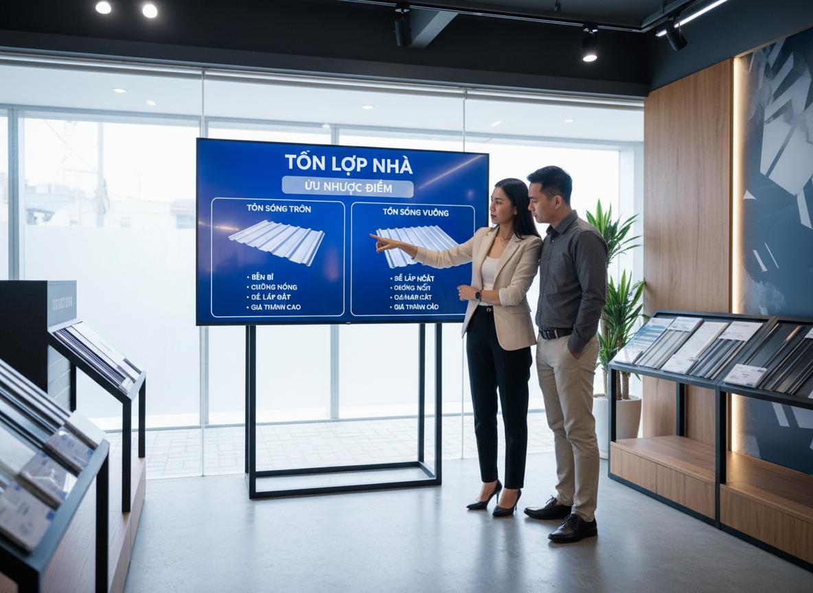 Các loại tôn phổ biến: Hướng dẫn chọn tôn lợp nhà bền, mát, rẻ. 3 Bảng so sánh nhanh ưu nhược điểm các loại tôn lợp nhà