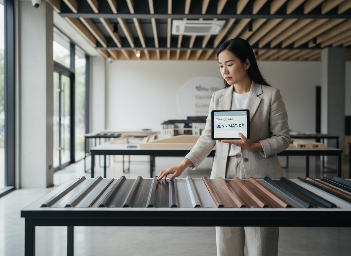 Các loại tôn phổ biến: Hướng dẫn chọn tôn lợp nhà bền, mát, rẻ. 4 Các thông số kỹ thuật cốt lõi cần kiểm tra khi mua tôn