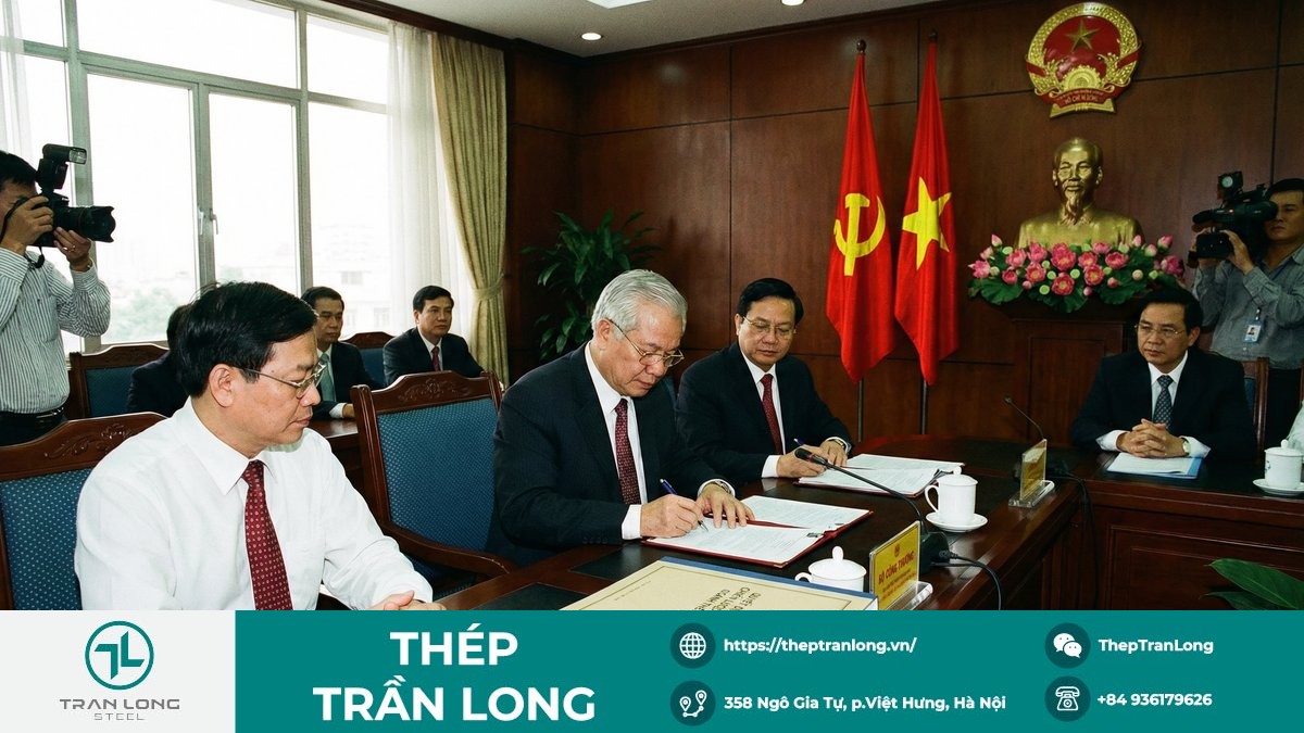 Quyết định 261/QĐ-TTg phê duyệt chiến lược phát triển ngành thép Hình ảnh ký Quyết định 261/QĐ-TTg về chiến lược phát triển ngành thép