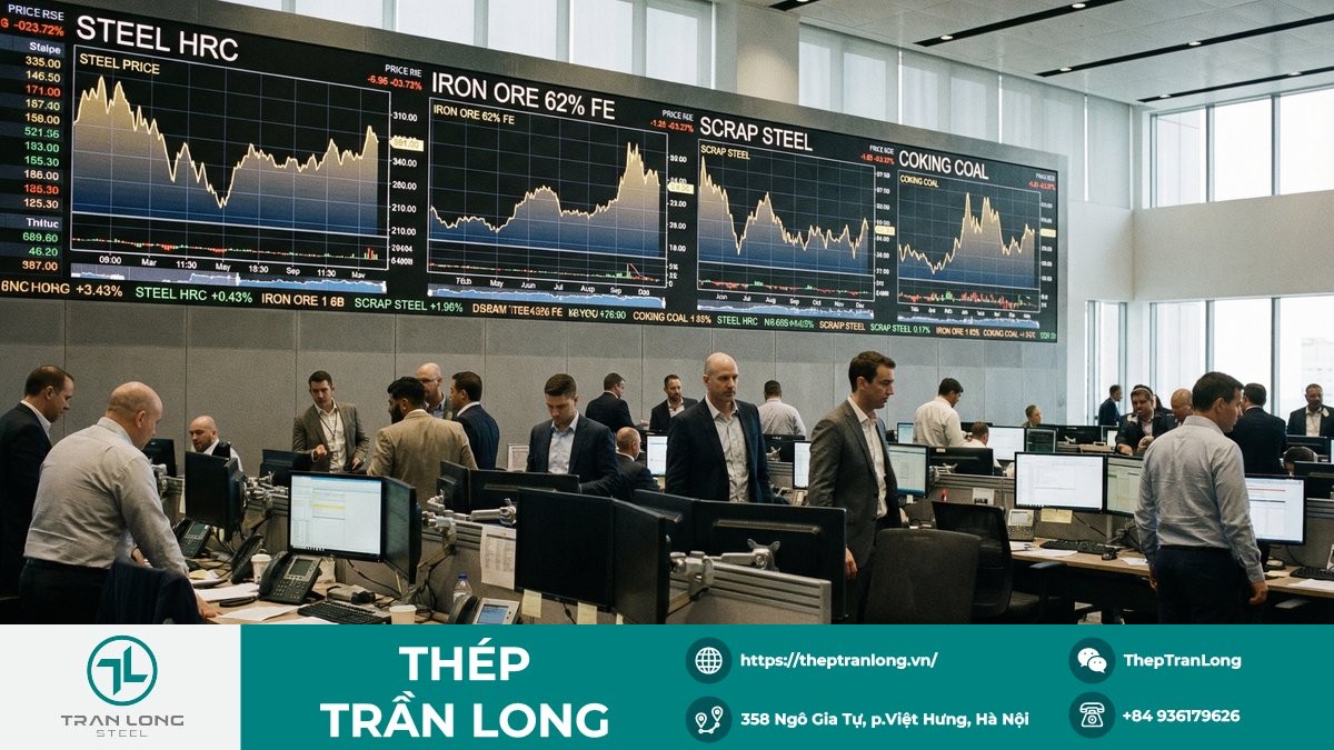 Diễn biến giá thép và quặng sắt quốc tế Bảng giá thép và quặng sắt kỳ hạn biến động trái chiều