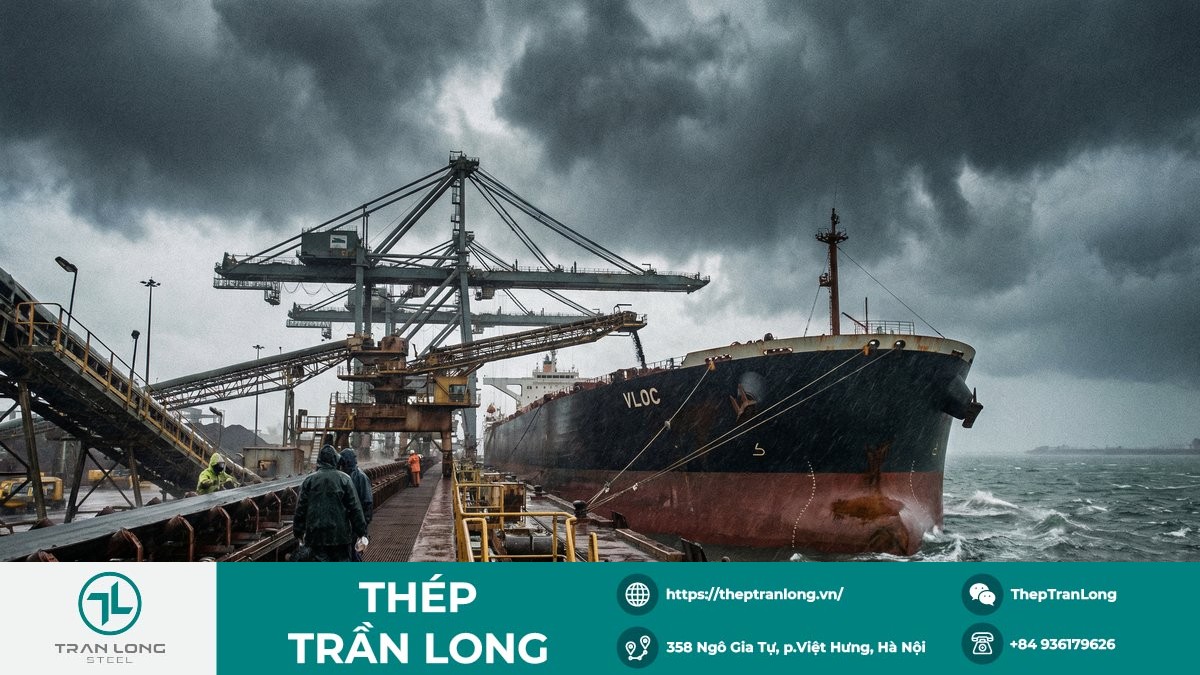 Cảng xuất khẩu quặng sắt và hoạt động bốc dỡ Cảng xuất khẩu quặng sắt tại Australia hoạt động trở lại sau cảnh báo bão