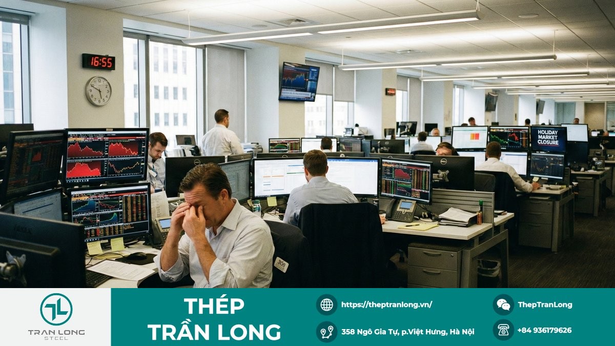 Nhà đầu tư chốt vị thế trước kỳ nghỉ Nhà giao dịch theo dõi thị trường trước kỳ nghỉ Tết tại Trung Quốc