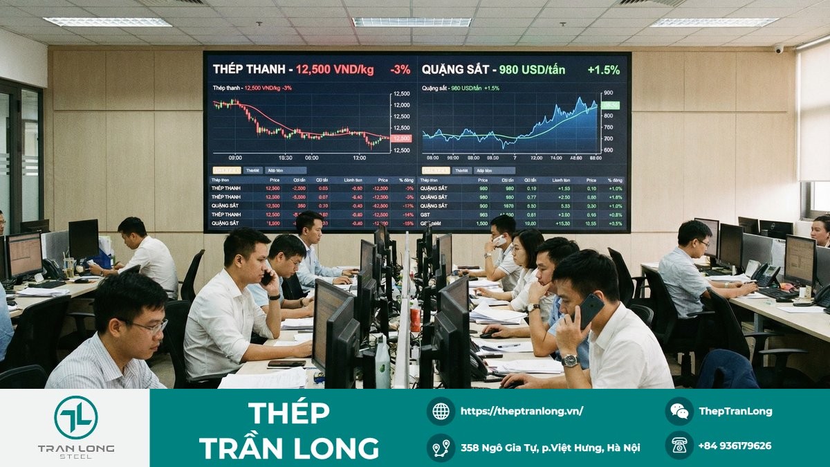 Bảng giá thép thanh và quặng sắt kỳ hạn trên thị trường quốc tế