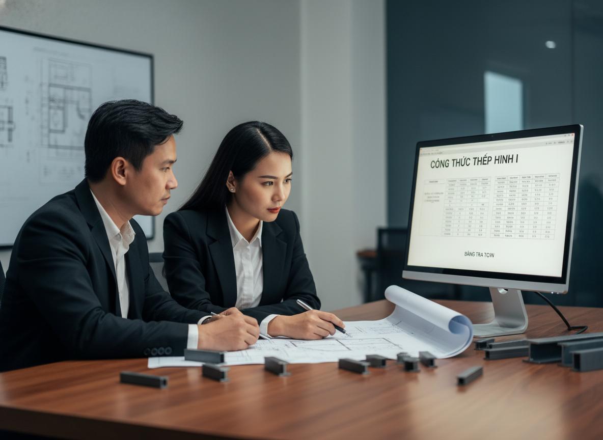 Công thức và Bảng tra khả năng chịu lực của thép hình I theo tiêu chuẩn TCVN