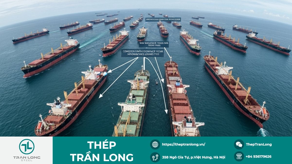 Tàu chở quặng sắt đổi hướng khỏi Trung Đông