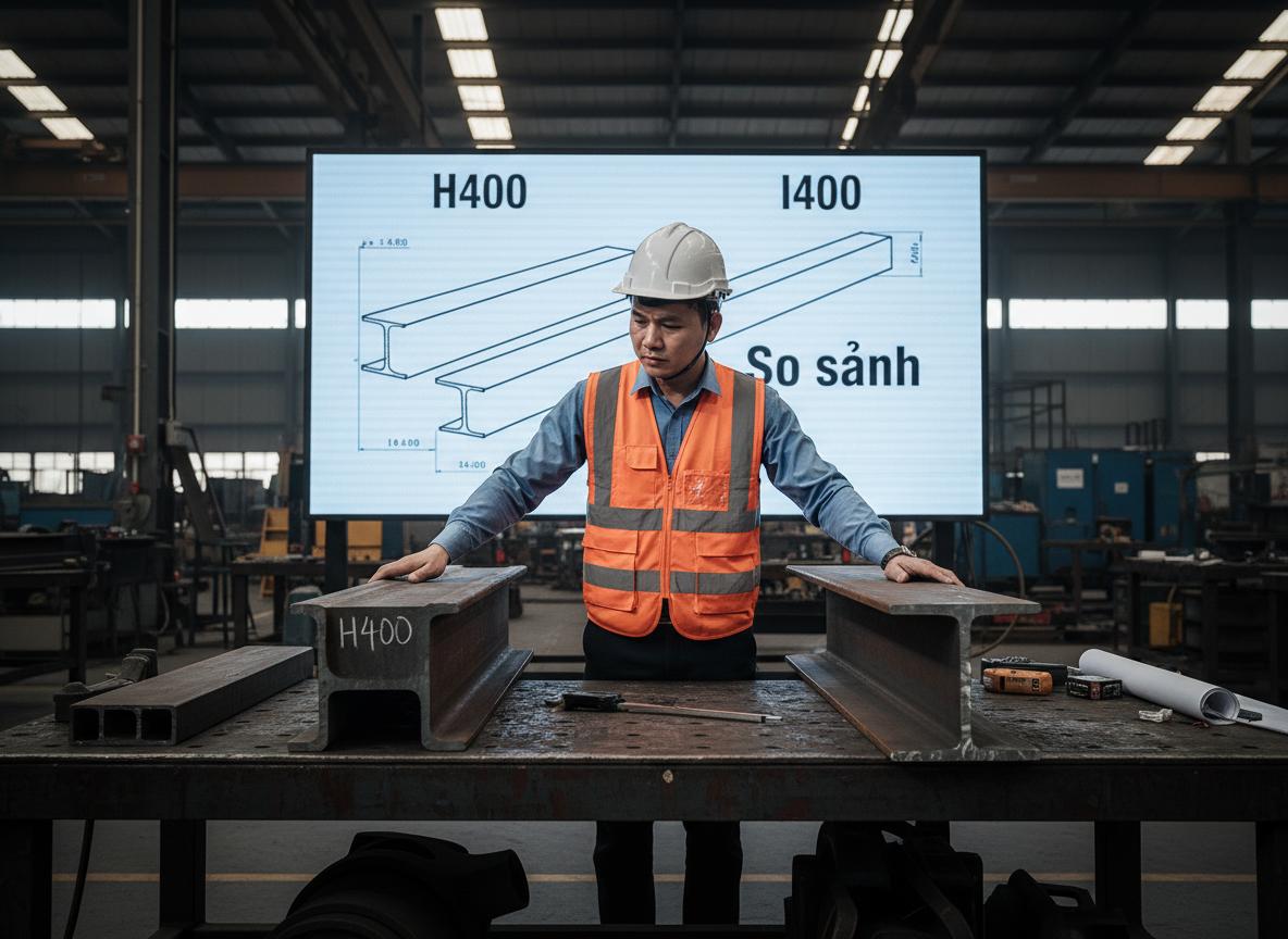 So sánh thép hình H400 và I400