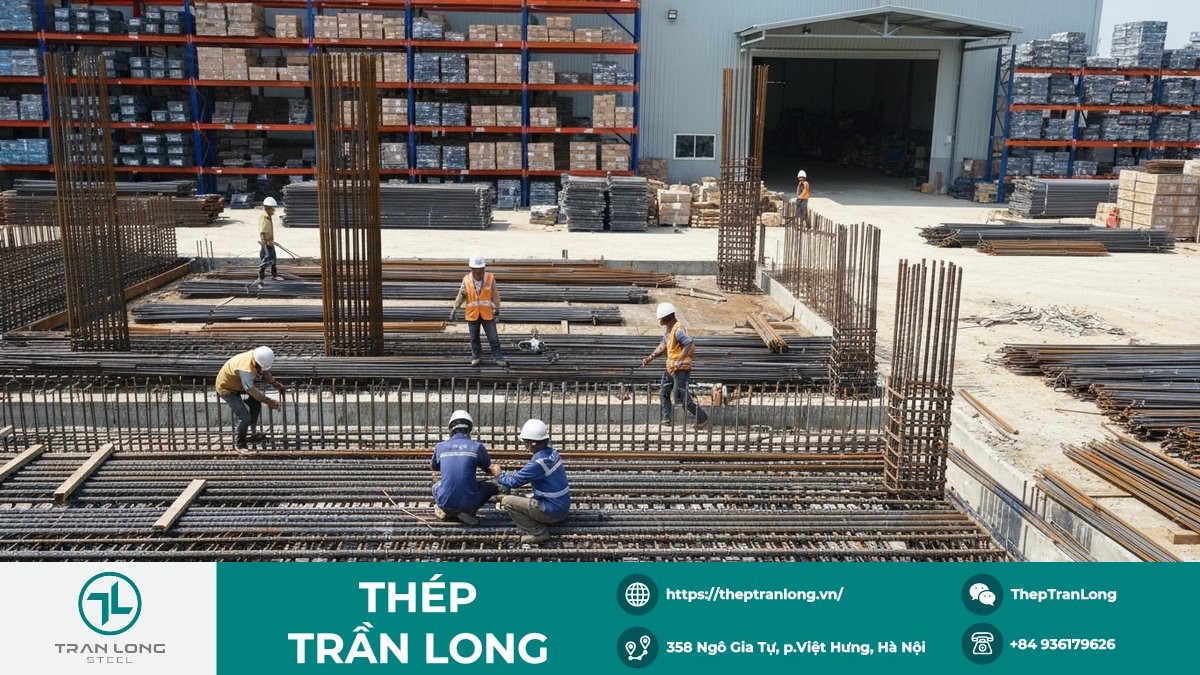 Hình ảnh công trình xây dựng tại Việt Nam với thép xây dựng và thông tin giá ổn định