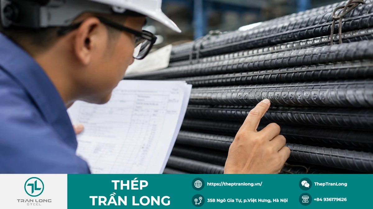 Đối chiếu mác thép và thông tin lô cốt thép