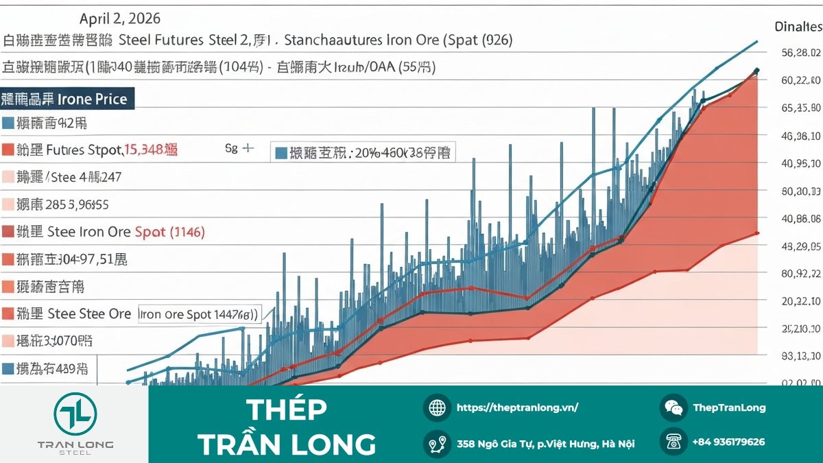 Giá thép thanh trên Sàn Thượng Hải và quặng sắt trên Sàn Đại Liên giảm