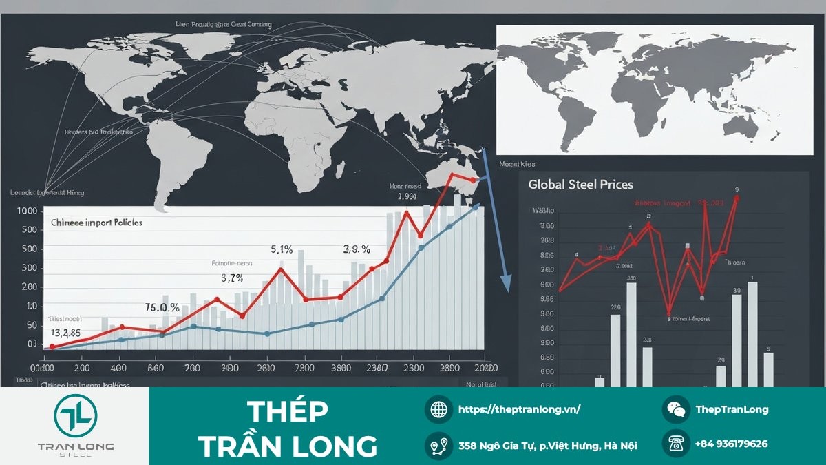 Biểu đồ giá thép và quặng sắt thế giới ngày 15/4/2026
