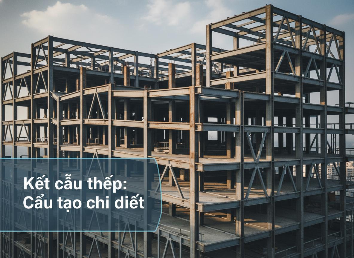 Kết cấu thép là gì? Toàn tập về cấu tạo, lợi ích và quy trình chuẩn 3 Cấu tạo chi tiết của một hệ kết cấu thép hoàn chỉnh