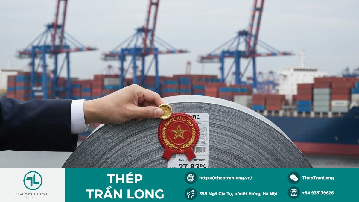Bộ Công Thương áp thuế 27,83% với thép HRC khổ lớn từ Trung Quốc