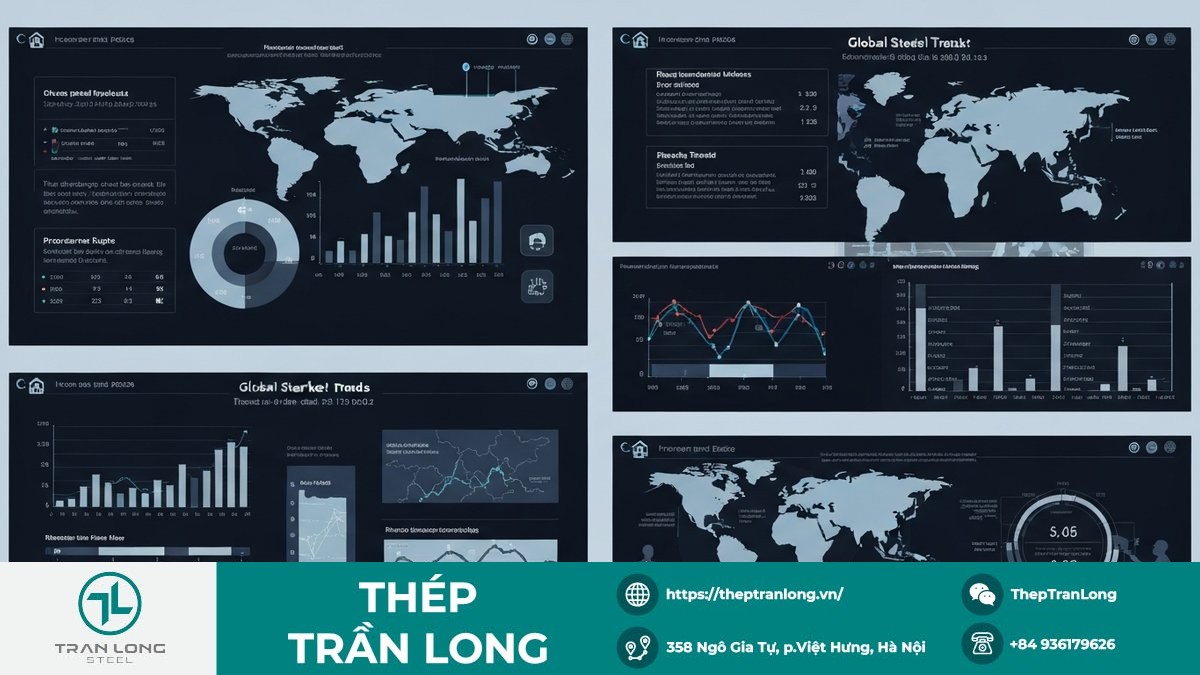 Biểu đồ giá thép quốc tế ngày 13/4/2026