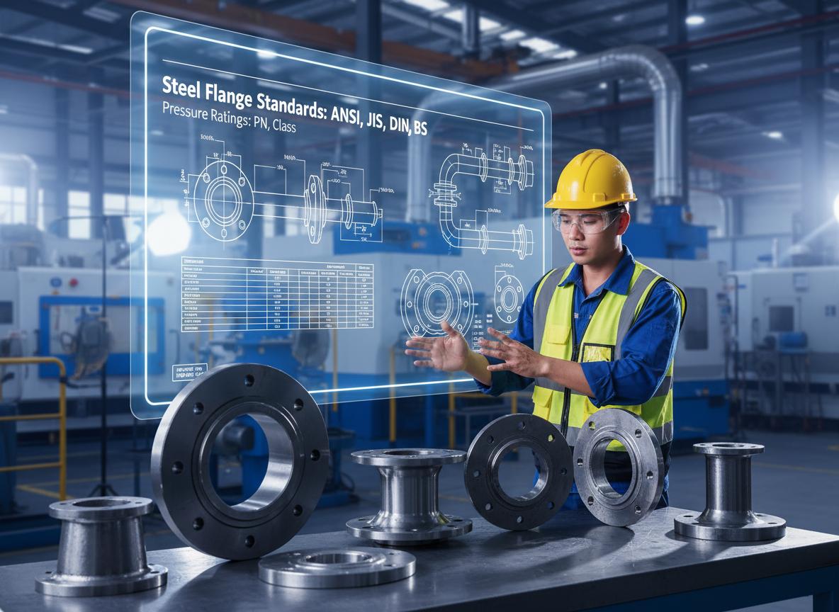 Tiêu Chuẩn Mặt Bích Thép: ANSI, JIS, DIN, BS và Phân Loại Áp Lực PN, Class