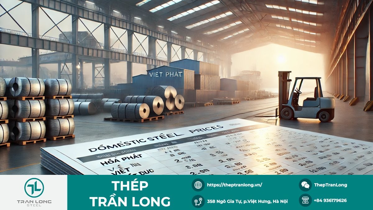 Giá thép trong nước ổn định tại các doanh nghiệp sản xuất