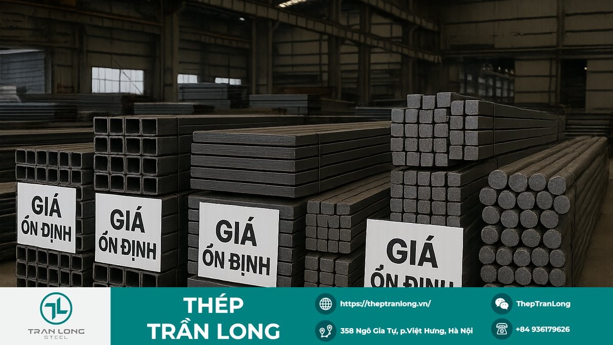 Giá thép trong nước ổn định ngày 19/6 Kho thép với bảng giá ổn định