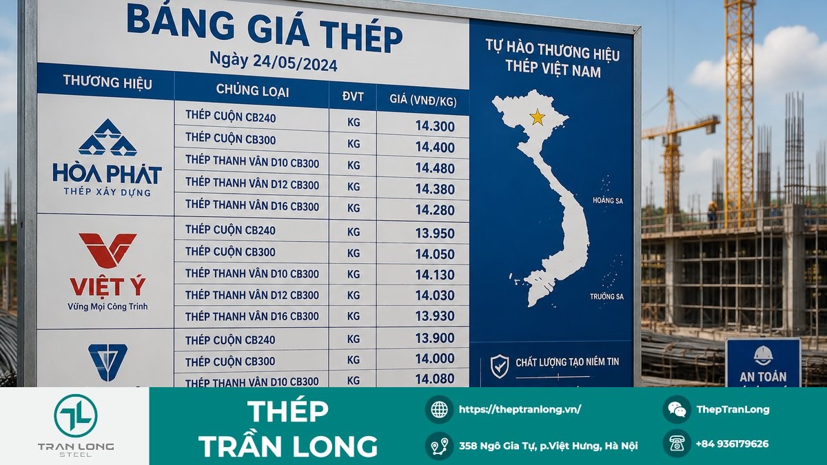 Giá thép hôm nay 29/6/2026: Quay đầu giảm nhẹ, sản lượng gang toàn cầu sụt giảm 2,8% 9 Bảng giá thép xây dựng trong nước cập nhật ngày 29/6/2026