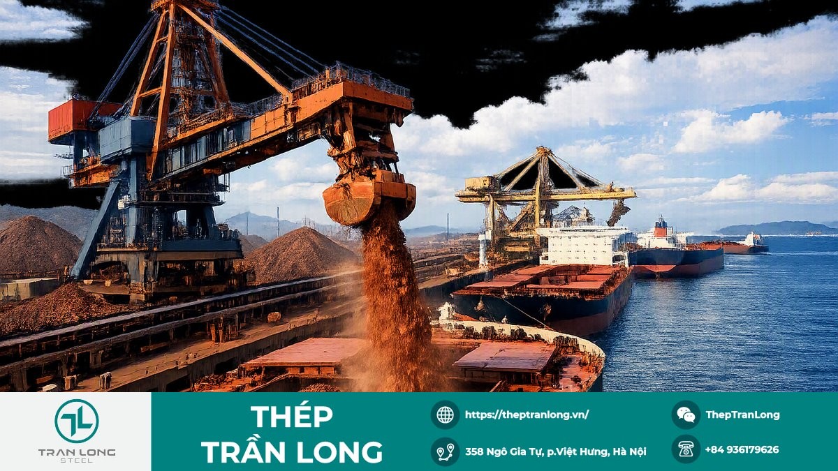 Hoạt động xuất khẩu quặng sắt tại cảng biển quốc tế Cảng xuất khẩu quặng sắt quốc tế lớn