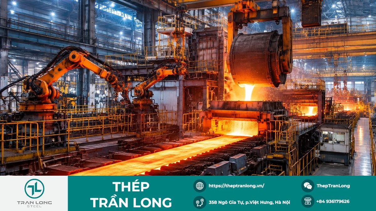 Sản xuất thép thô toàn cầu tháng 8/2026 Nhà máy sản xuất thép thô công nghiệp quy mô lớn