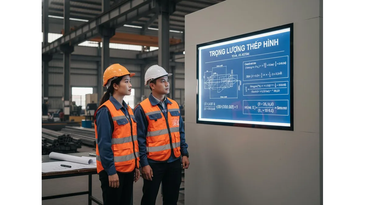 Vì sao cùng H300, H350, H400 nhưng kg/m lại khác nhau? 3 Đối chiếu trọng lượng lý thuyết và số cân thực tế của thép